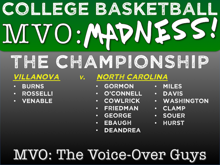 MVO: The Voice-Over Guys NCAA Basketball Final 2016