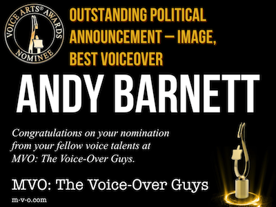 2018 Voice Arts Awards Andy Barnett 2