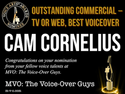 Cam Cornelius MVO The Voiceover Guys 2018 Voice Arts 