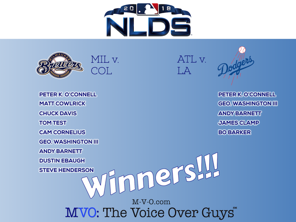 NLDS 2018 Winners MVO: The Voice-Over Guys