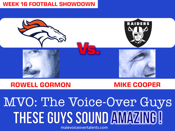 Football Showdown 2018 Week 16 MVO The Voiceover Guys