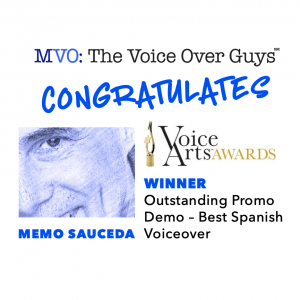 Memo Sauceda 2021 VoiceArts Award MVO The Voiceover Guys